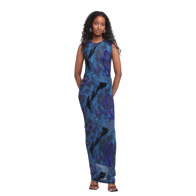 Zuwa Maxim Dress Blue