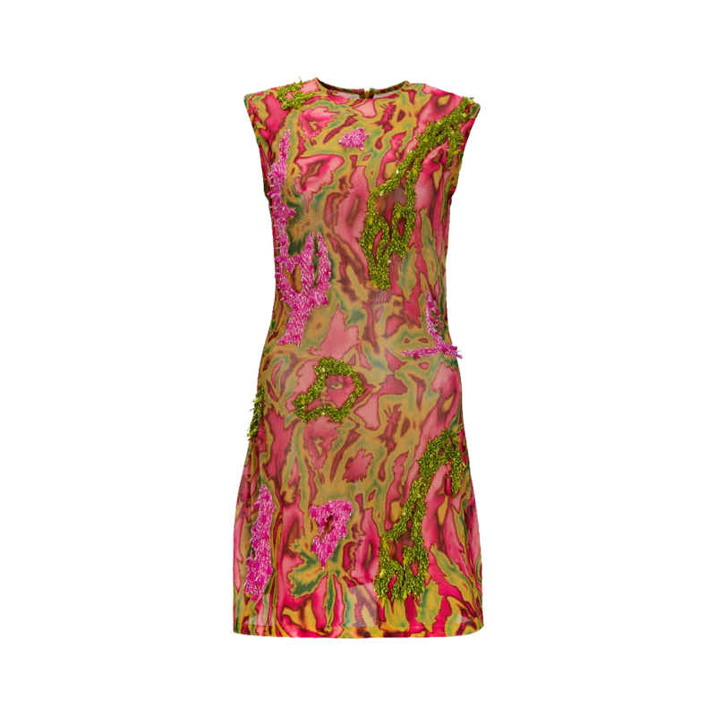 Zusi Sleeveless Mini Dress Neon Green